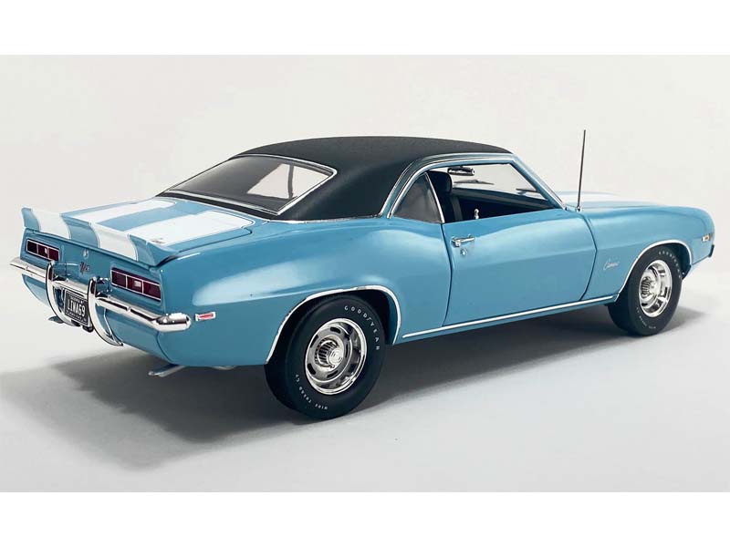 PRE-ORDER 1969 Chevrolet Camaro Z/28 w/ Vinyl Top - Blue Diecast 1:18 Scale Model - ACME A1805732VT