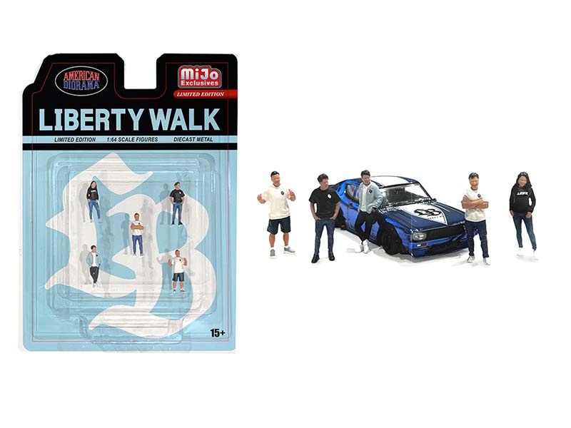 PRE-ORDER Liberty Walk Team Figures Set (MiJo Exclusive) Diecast 1:64 Scale Model - American Diorama AD2415