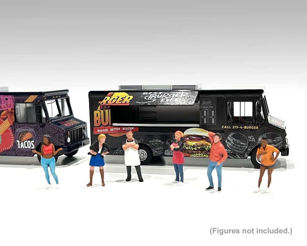 PRE-ORDER Food Truck The Burger Truck (MiJo Exclusive) Diecast 1:64 Scale Model - American Diorama AD70101