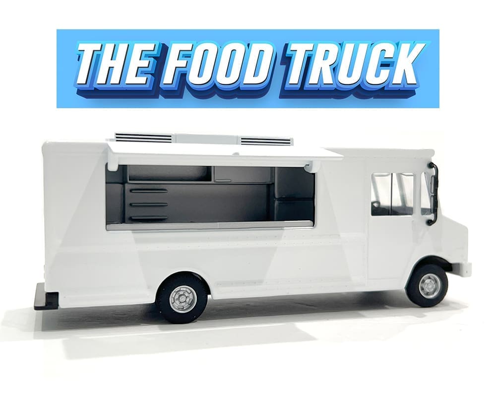 PRE-ORDER Food Truck Plain White Truck (MiJo Exclusive) Diecast 1:64 Scale Model - American Diorama AD70200