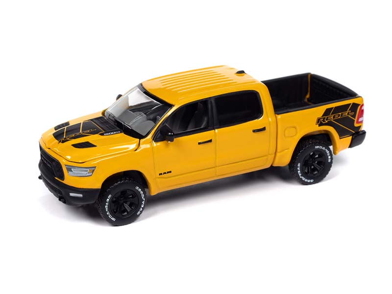 2023 Dodge Ram Rebel Havoc Edition – Baja Yellow Diecast 1:64 Scale Model - Auto World AWSP164A