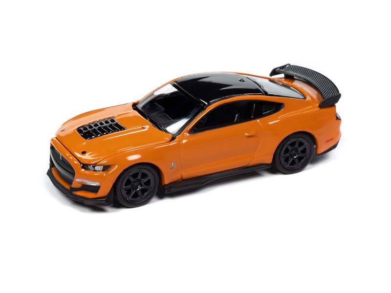 2021 Ford Mustang Shelby GT500 Track Pack – Orange Carbon Diecast 1:64 Scale Model - Auto World AWSP171B