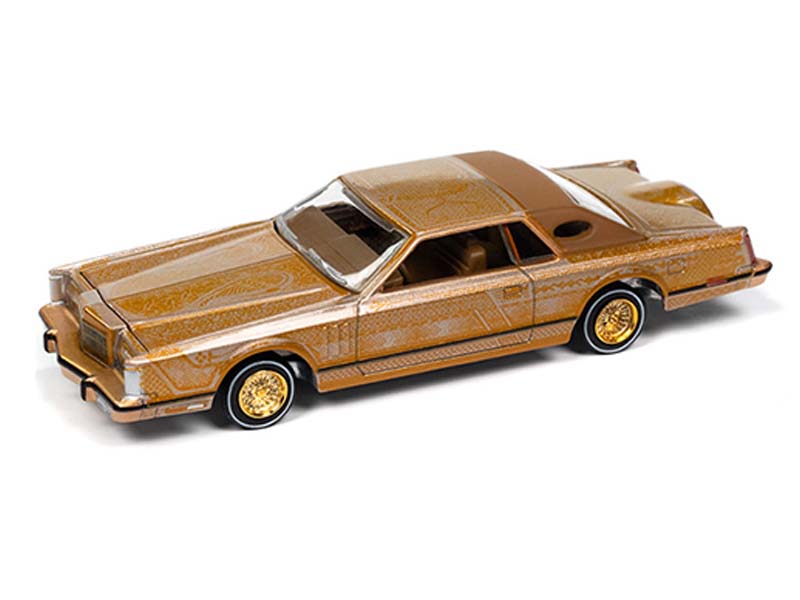 1979 Lincoln Continental Lowriders – Gold – Special Edition (Luxury Cruisers) Diecast 1:64 Scale Model - Auto World AWSP175B