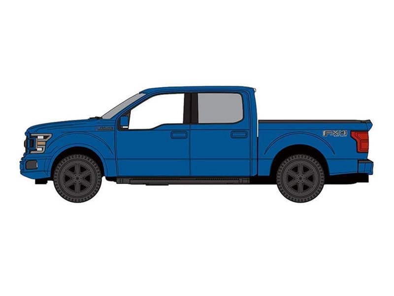 PRE-ORDER 2020 Ford F-150 FX4 Velocity Blue - Premium 2025 Release Version B Diecast 1:64 Scale Model - Auto World AWSP188B