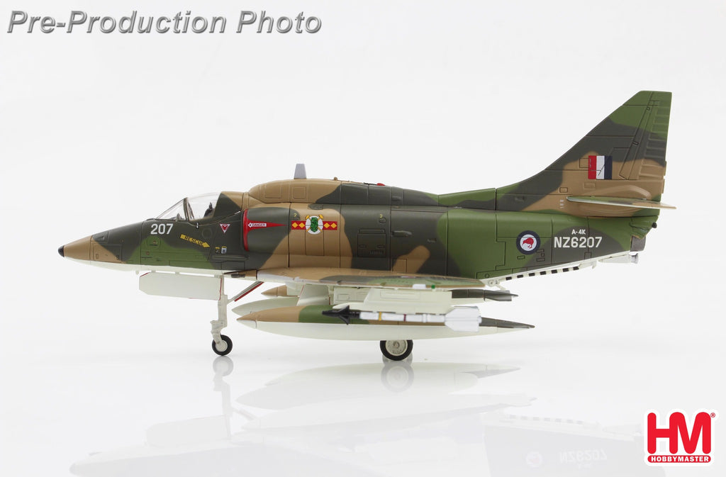 PRE-ORDER A-4K Skyhawk NZ6207 No.75 Squadron RNZAF New Zealand Diecast 1:72 Scale Model - Hobby Master HA1439