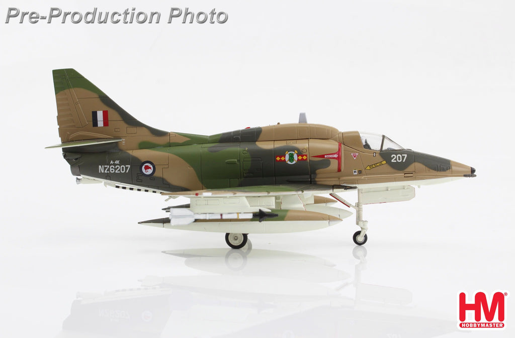 PRE-ORDER A-4K Skyhawk NZ6207 No.75 Squadron RNZAF New Zealand Diecast 1:72 Scale Model - Hobby Master HA1439