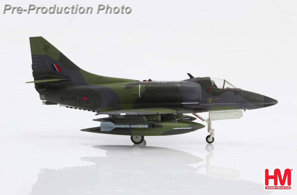 PRE-ORDER A-4K Lizard Scheme NZ6201, 2 Squadron - RNZAF New Zealand 1987 Diecast 1:72 Scale Model - Hobby Master HA1440