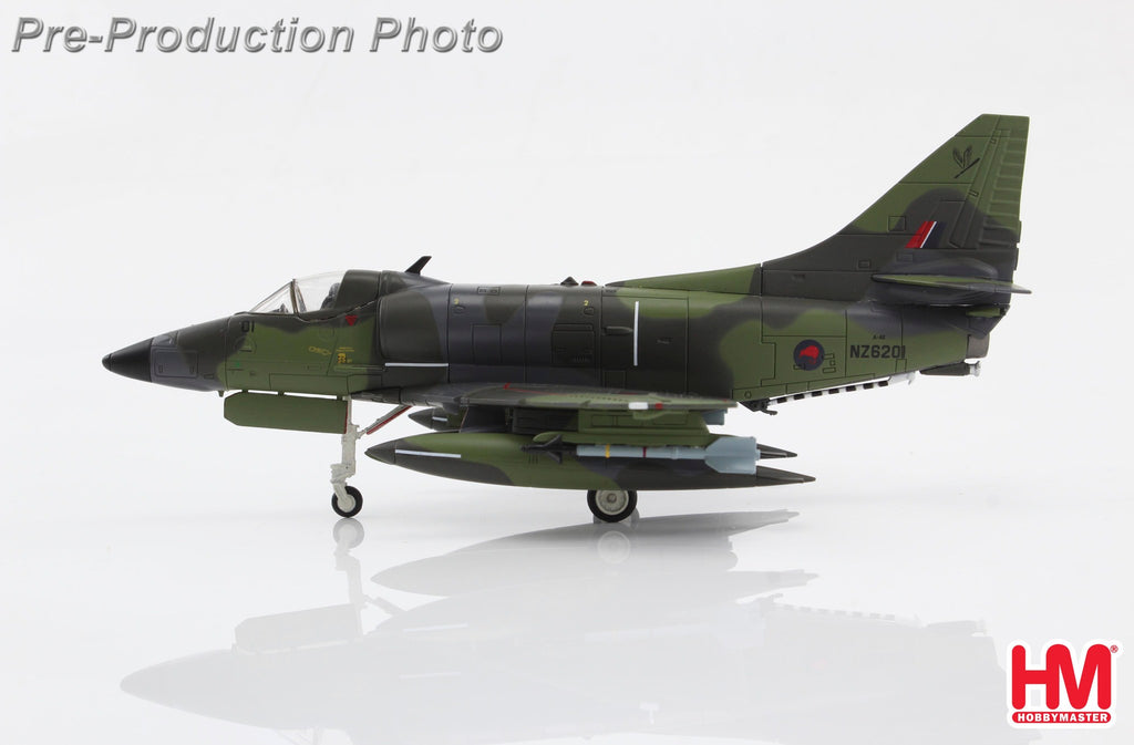 PRE-ORDER A-4K Lizard Scheme NZ6201, 2 Squadron - RNZAF New Zealand 1987 Diecast 1:72 Scale Model - Hobby Master HA1440