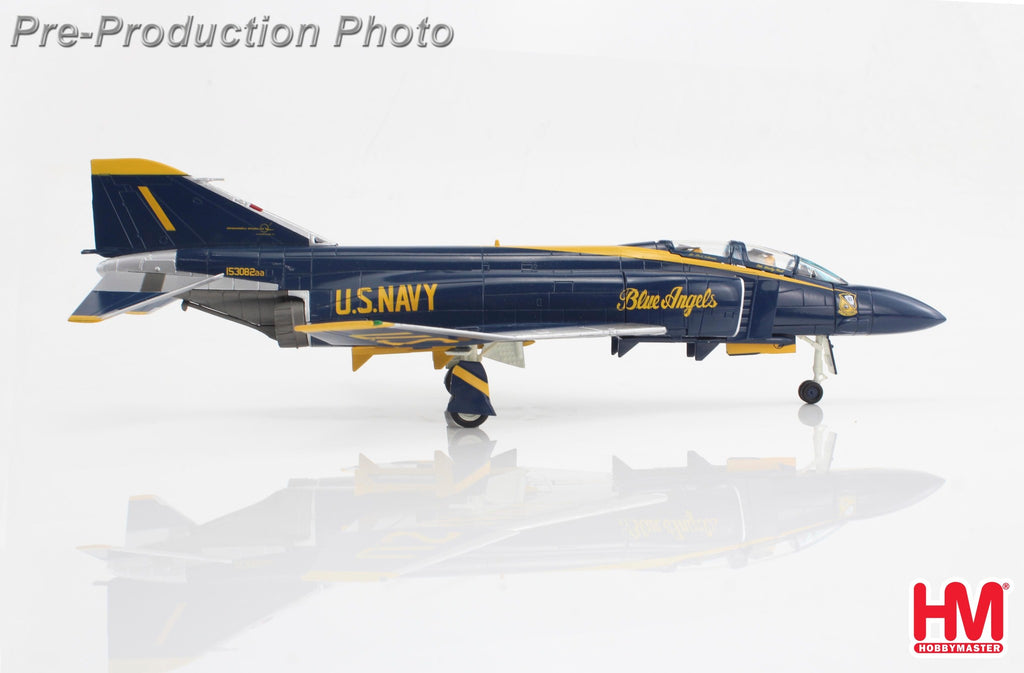 PRE-ORDER F-4J Blue Angels Cdr. Harley Hall & AMHI Guy Giuffrai - US Navy 1970 to 1971 Diecast 1:72 Scale Model - Hobby Master HA19059