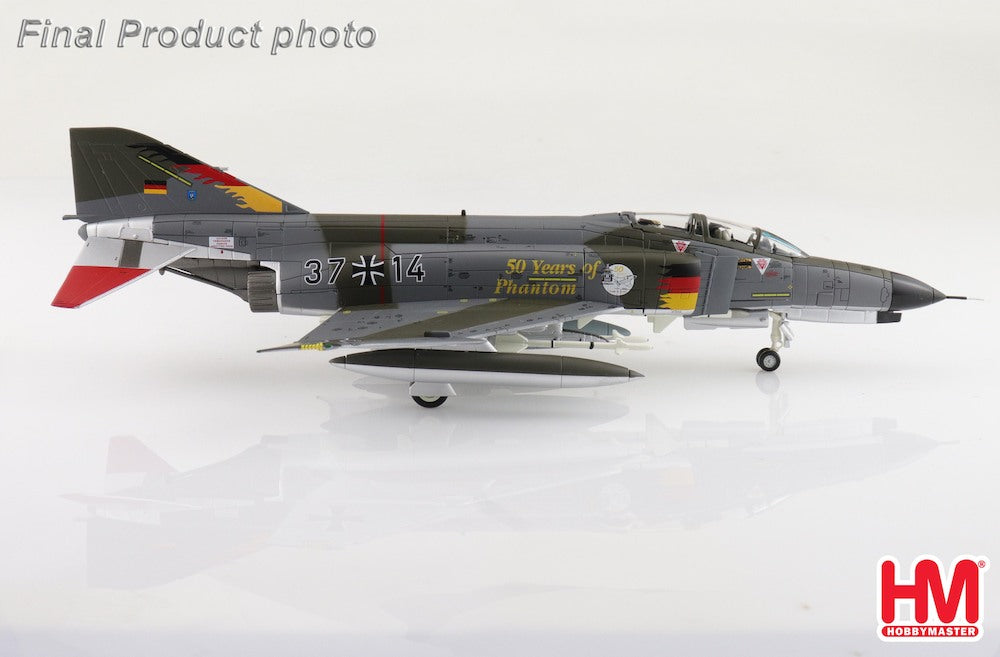 McDonnell Douglas F-4F Phantom 50 Years of Phantom 37+14 Luftwaffe 2008 Diecast 1:72 Scale Model - Hobby Master HA19099