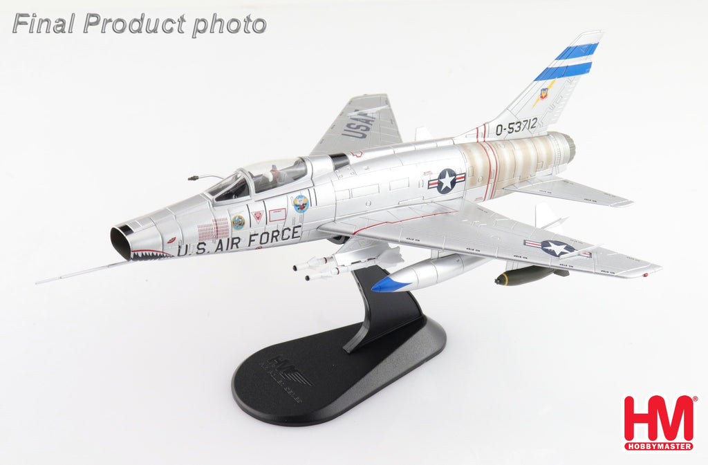 PRE-ORDER F-100D Super Sabre 55-3712, 307 TFS, Bien Hoa AB, RVN 1965 Diecast 1:72 Scale Model - Hobby Master HA2126