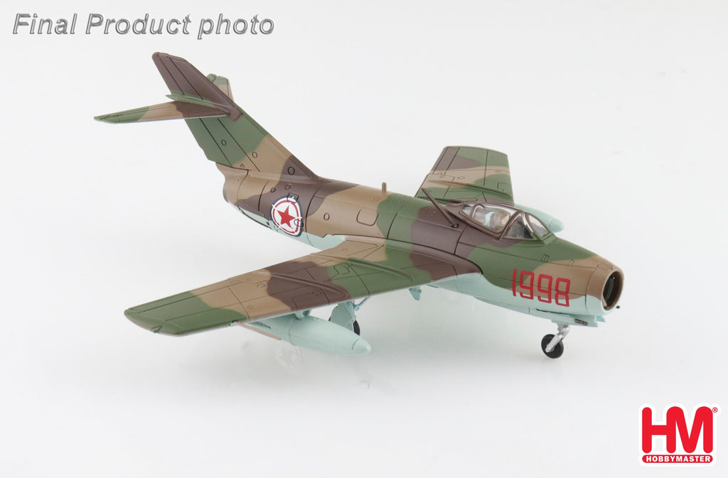 PRE-ORDER MIG-15bis Red 1998 Maj. Ivanovich Mikhin - 518th IAP North Korea May 1953 Diecast 1:72 Scale Model - Hobby Master HA2423