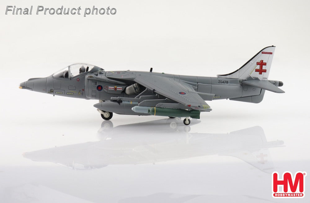 Harrier GR.9A ZG478, 41 (R) Sqn. RAF Coningsby Air Base March 2006 Diecast 1:72 Scale Model - Hobby Master HA2651