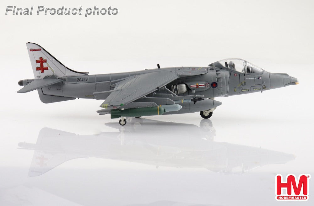 Harrier GR.9A ZG478, 41 (R) Sqn. RAF Coningsby Air Base March 2006 Diecast 1:72 Scale Model - Hobby Master HA2651