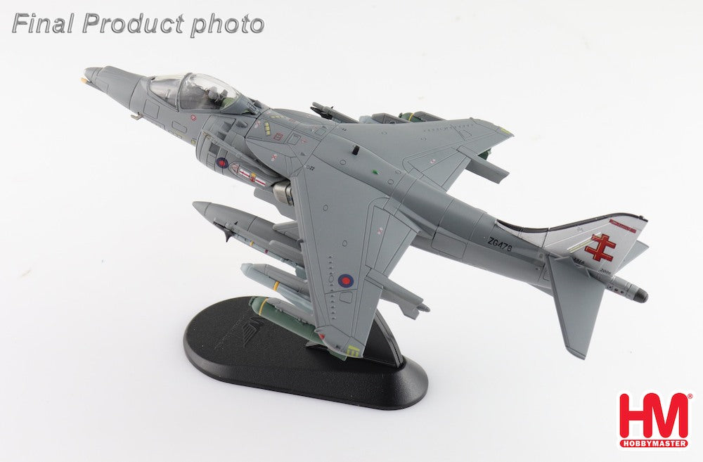 Harrier GR.9A ZG478, 41 (R) Sqn. RAF Coningsby Air Base March 2006 Diecast 1:72 Scale Model - Hobby Master HA2651