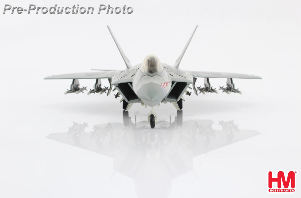 PRE-ORDER F-22 Raptor Spirit of America (underwing weapons: 2 x AGM-158, 8 x AIM-120, 2 x fuel tanks) Diecast 1:72 Scale Model - Hobby Master HA2811C