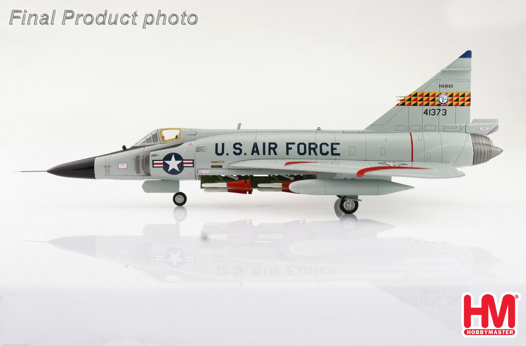 PRE-ORDER F-102A Delta Dagger 54-1373, 199th FIS Hawaii ANG 1960s (case X wing) Diecast 1:72 Scale Model - Hobby Master HA3117