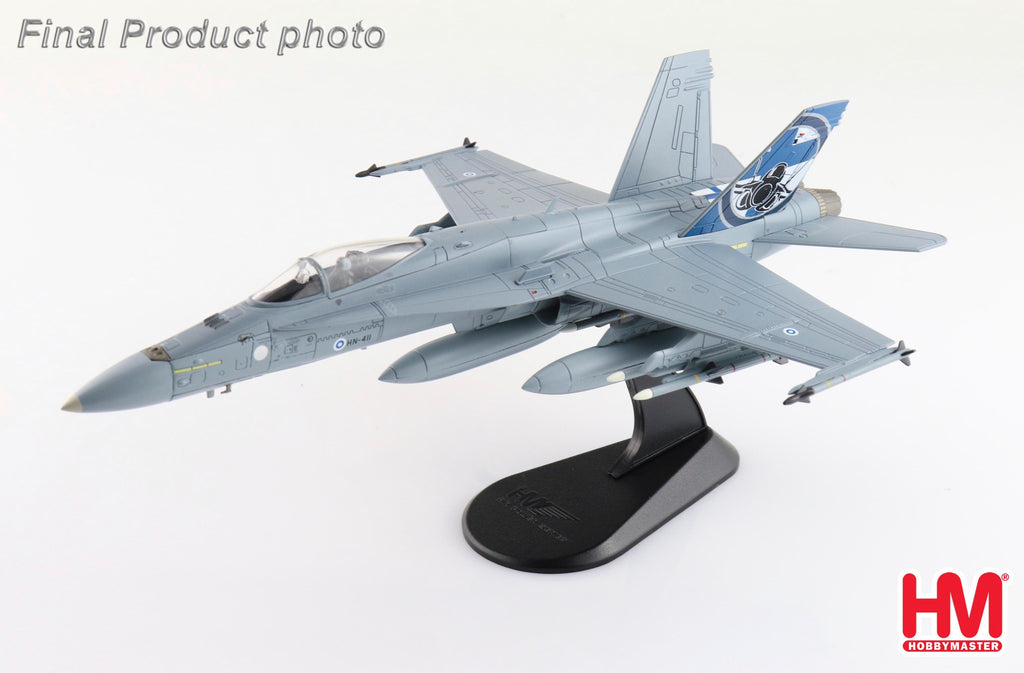 PRE-ORDER McDonnell-Douglas F/A-18C Finnish Ari Force RIAT 2023 HN-411 Finnish Air Force RAF Fairford Diecast 1:72 Scale Model - Hobby Master HA3582