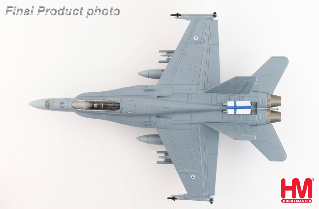 PRE-ORDER McDonnell-Douglas F/A-18C Finnish Ari Force RIAT 2023 HN-411 Finnish Air Force RAF Fairford Diecast 1:72 Scale Model - Hobby Master HA3582