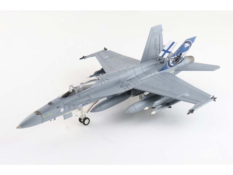 PRE-ORDER McDonnell-Douglas F/A-18C Finnish Ari Force RIAT 2023 HN-411 Finnish Air Force RAF Fairford Diecast 1:72 Scale Model - Hobby Master HA3582