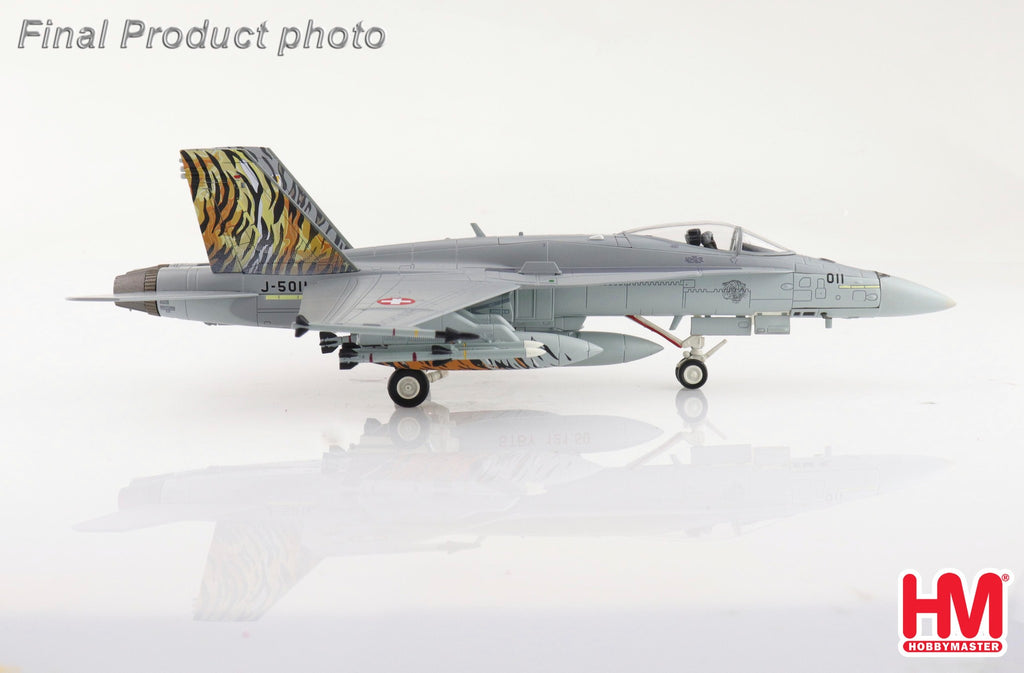 PRE-ORDER McDonnell-Douglas F/A-18C Swiss AF 2003 Tiger Meet J-5011 - Staffel 11 Swiss Air Force Diecast 1:72 Scale Model - Hobby Master HA3597