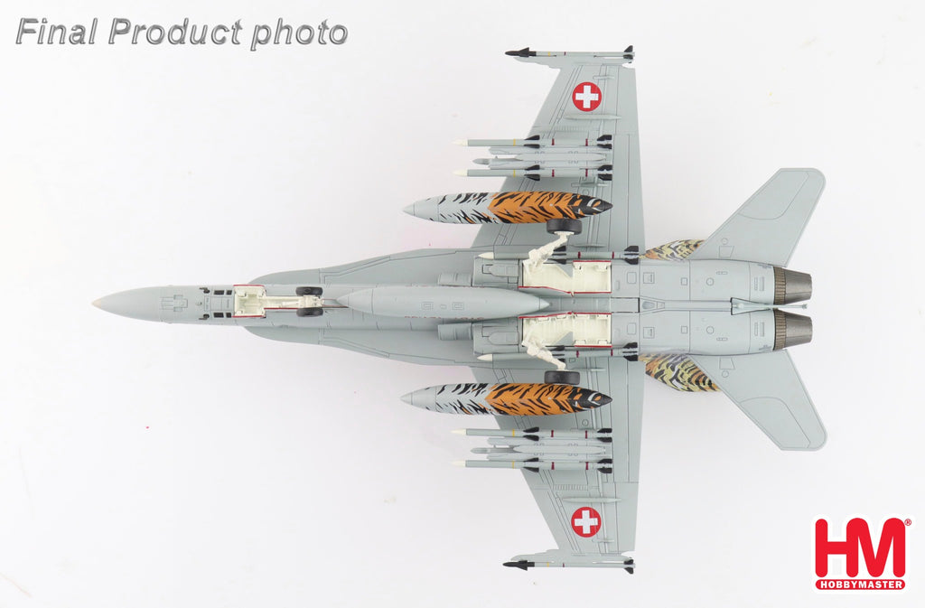 PRE-ORDER McDonnell-Douglas F/A-18C Swiss AF 2003 Tiger Meet J-5011 - Staffel 11 Swiss Air Force Diecast 1:72 Scale Model - Hobby Master HA3597