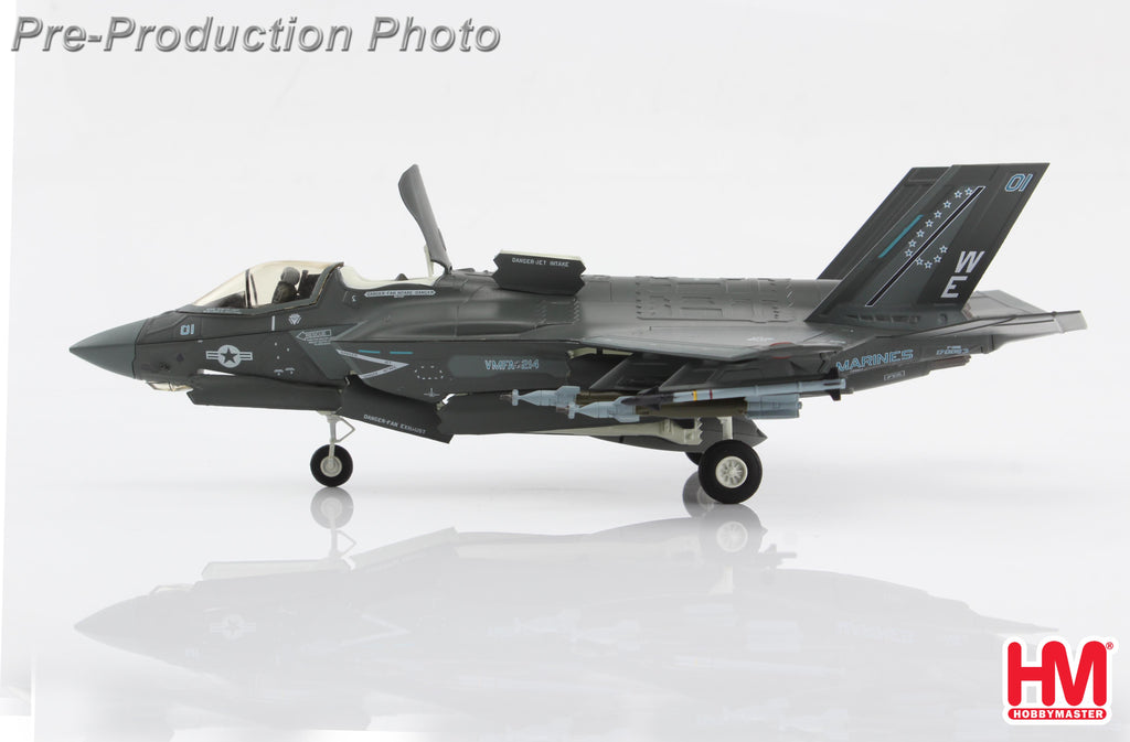 PRE-ORDER Lockheed Martin F-35B Lightning II 170053 VMFA-214 Black Sheep Yuma Marine Corps (beast mode) Diecast 1:72 Scale Model - Hobby Master HA4619b