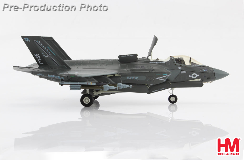 PRE-ORDER Lockheed Martin F-35B Lightning II 170053 VMFA-214 Black Sheep Yuma Marine Corps (beast mode) Diecast 1:72 Scale Model - Hobby Master HA4619b