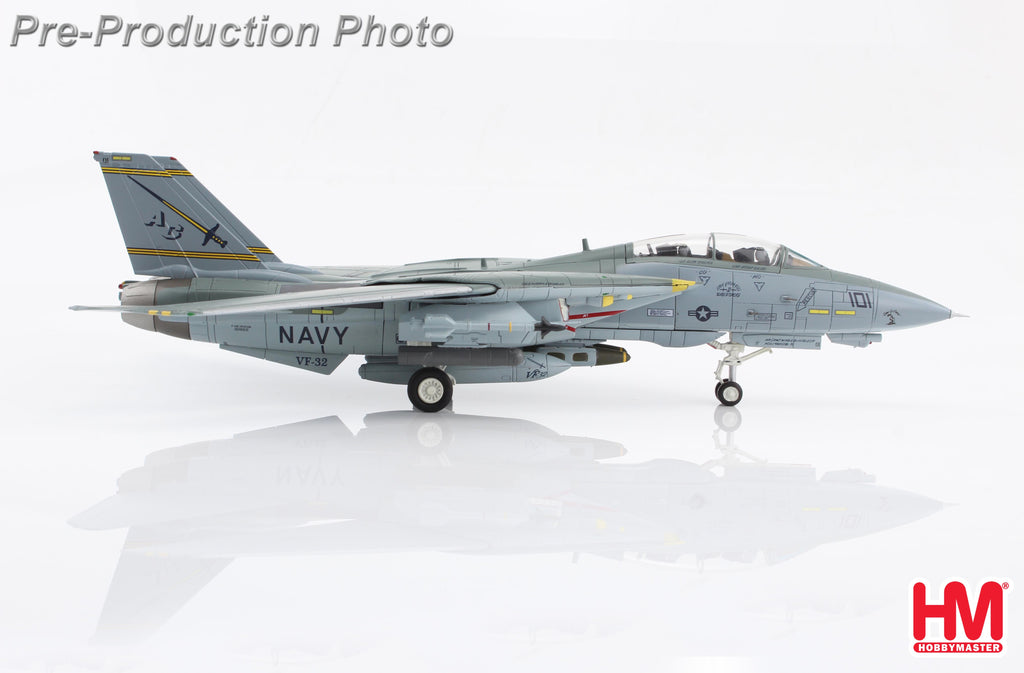 PRE-ORDER Grumman F-14B - Last Gypsy Roll 161860 VF-32 Swordsmen NAS Oceana Diecast 1:72 Scale Model - Hobby Master HA5254