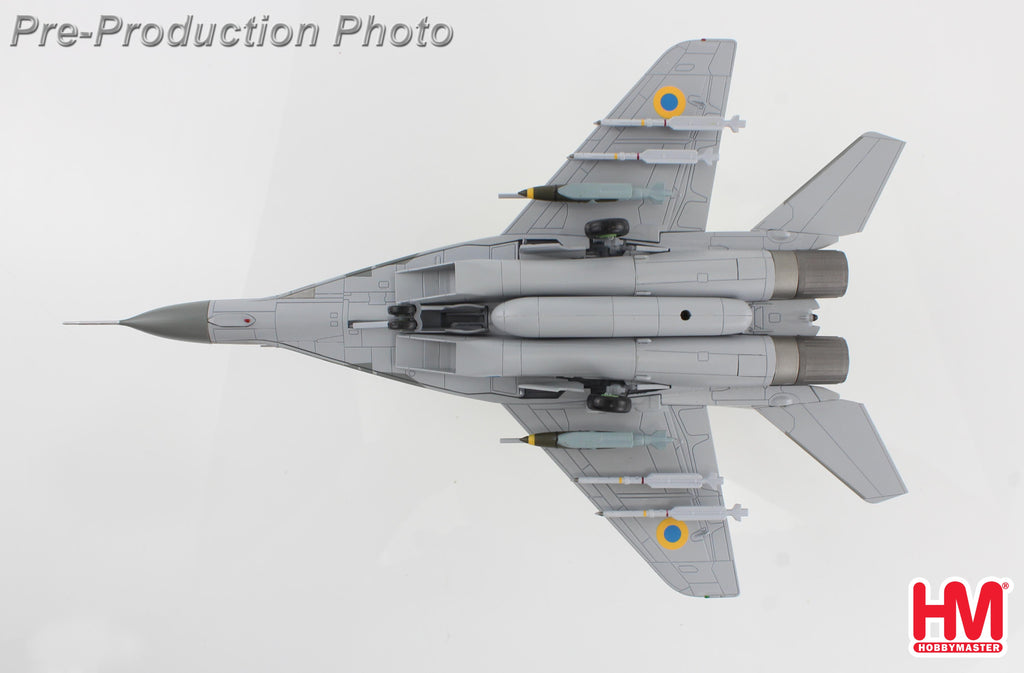 PRE-ORDER Mikoyan MIG-29 9-13 Fulcrum C bort 02 Ukrainian Air Force (w/ 2 x JDAM-ER, 2 x AGM-88) Diecast 1:72 Scale Model - Hobby Master HA6523