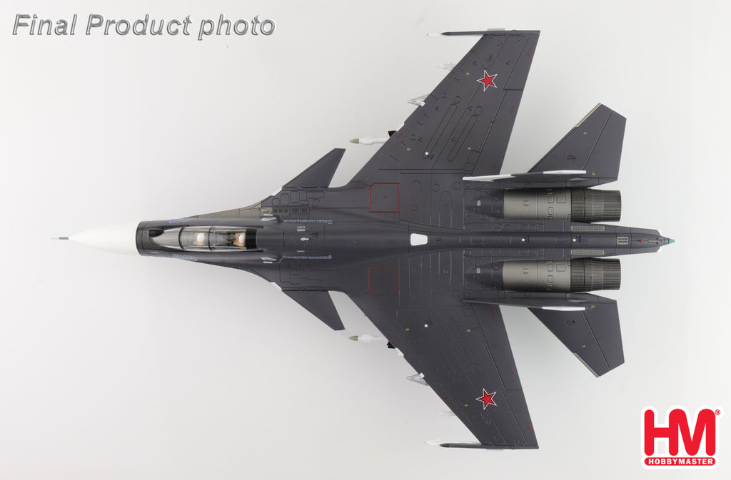 PRE-ORDER Sukhoi Su-30SM Flanker C Blue 43 Russian Navy Aviation Saki Airbase Diecast 1:72 Scale Model - Hobby Master HA9510