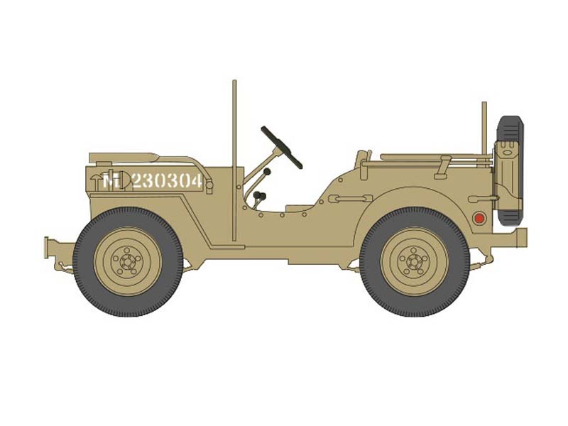 PRE-ORDER U.S. 1/4 Ton Military Vehicle - British 8th Army 1943 Gen. Bernard Montgomery Diecast 1:72 Scale Model - Hobby Master HG4217