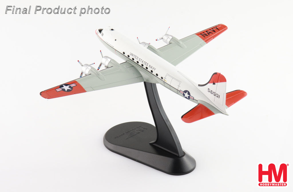 PRE-ORDER Douglas C-54Q Skymaster 56501 US Navy Test Pilot School 1973 Diecast 1:200 Scale Model - Hobby Master HL2025