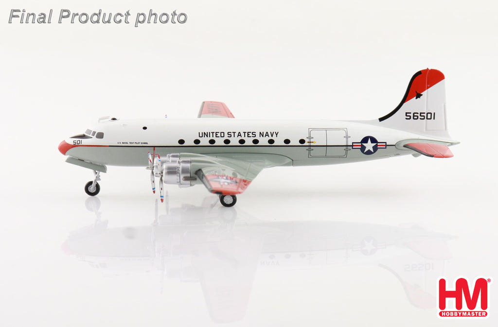 PRE-ORDER Douglas C-54Q Skymaster 56501 US Navy Test Pilot School 1973 Diecast 1:200 Scale Model - Hobby Master HL2025