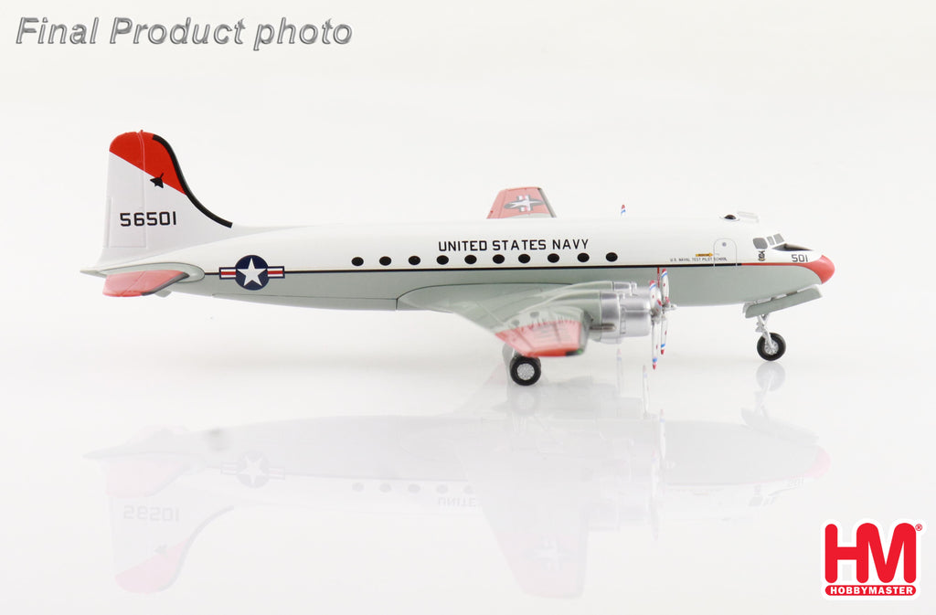 PRE-ORDER Douglas C-54Q Skymaster 56501 US Navy Test Pilot School 1973 Diecast 1:200 Scale Model - Hobby Master HL2025