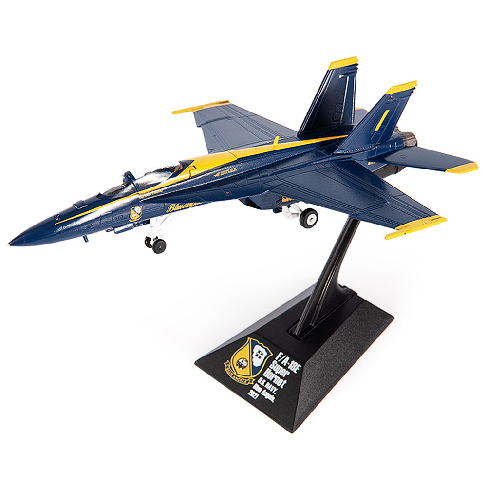 PRE-ORDER Boeing F/A-18E Super Hornet U.S. NAVY Blue Angels Diecast 1:144 Scale Model - JC Wings JCW-144-F18-004