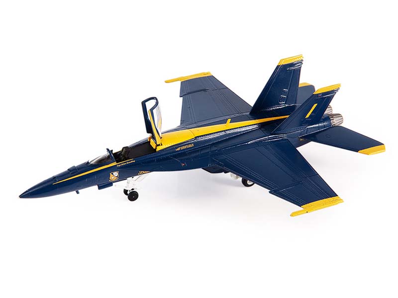 PRE-ORDER Boeing F/A-18E Super Hornet U.S. NAVY Blue Angels Diecast 1:144 Scale Model - JC Wings JCW-144-F18-004