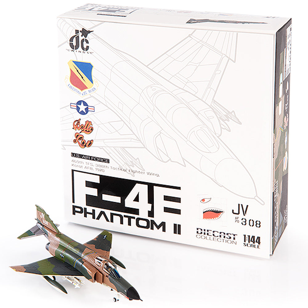 PRE-ORDER McDonnell Douglas F-4E Phantom II USAF 469th TFS 388th Tactical Fighter Wing Diecast 1:144 Scale Model - JC Wings JCW-144-F4-001