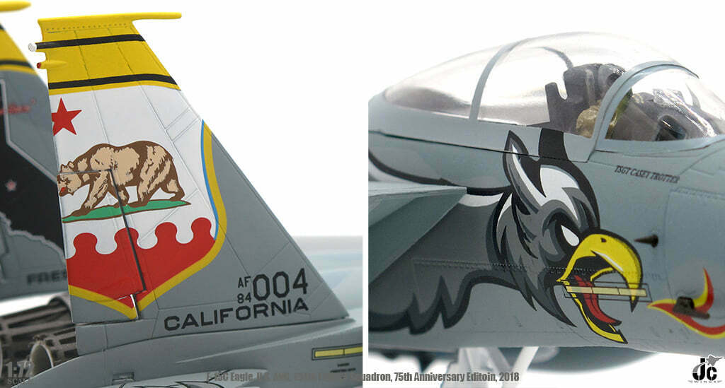 PRE-ORDER McDonnell Douglas F-15C Eagle USAF ANG 194th Fighter Squadron Diecast 1:72 Scale Model - JC Wings JCW-72-F15-013