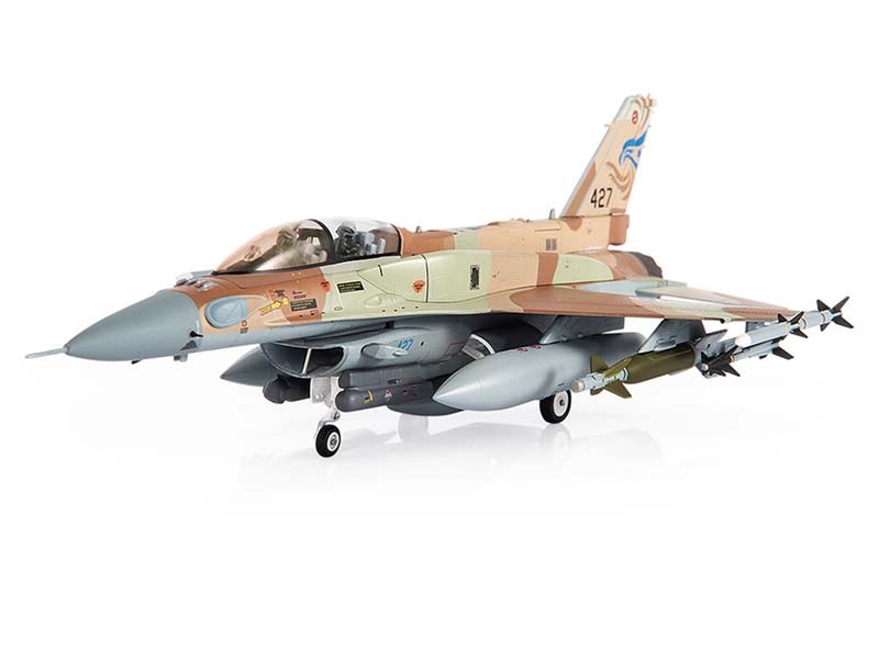 PRE-ORDER General Dynamics F-16I Sufa Israeli Air Force 253 Squadron - The Negev Squadron INIOHOS Diecast 1:72 Scale Model - JC Wings JCW-72-F16-012