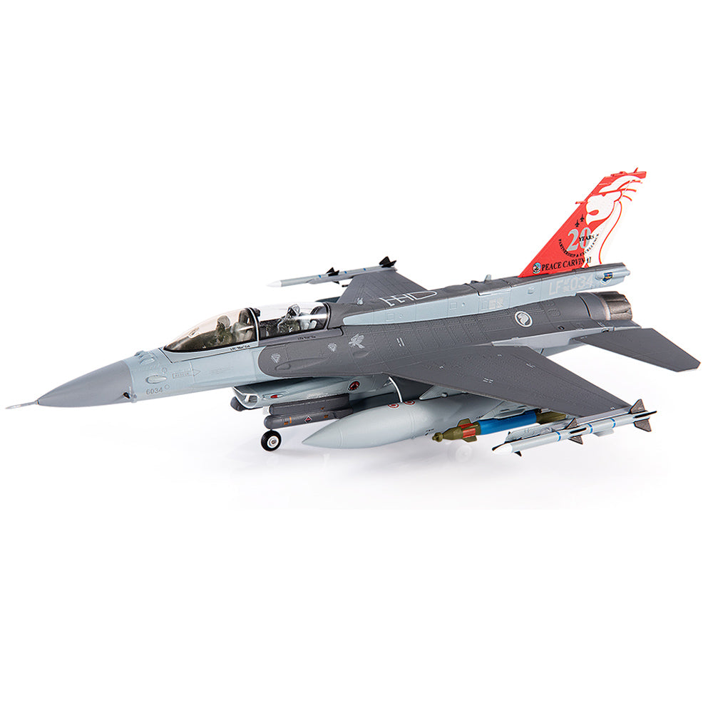 PRE-ORDER General Dynamics F-16D Fighting Falcon Republic of Singapore Air Force Diecast 1:72 Scale Model - JC Wings JCW-72-F16-015