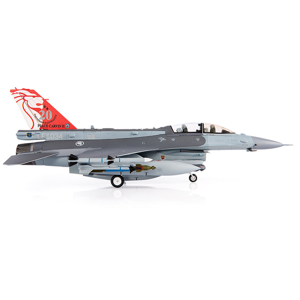 PRE-ORDER General Dynamics F-16D Fighting Falcon Republic of Singapore Air Force Diecast 1:72 Scale Model - JC Wings JCW-72-F16-015