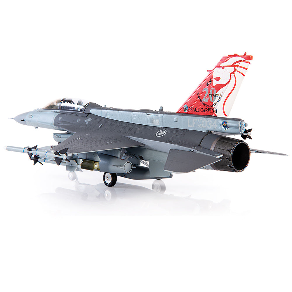 PRE-ORDER General Dynamics F-16D Fighting Falcon Republic of Singapore Air Force Diecast 1:72 Scale Model - JC Wings JCW-72-F16-015