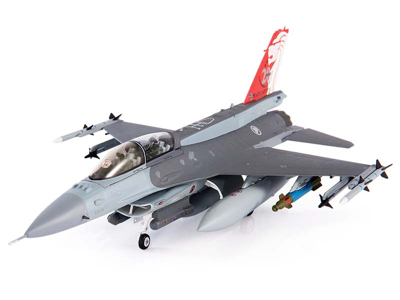 PRE-ORDER General Dynamics F-16D Fighting Falcon Republic of Singapore Air Force Diecast 1:72 Scale Model - JC Wings JCW-72-F16-015