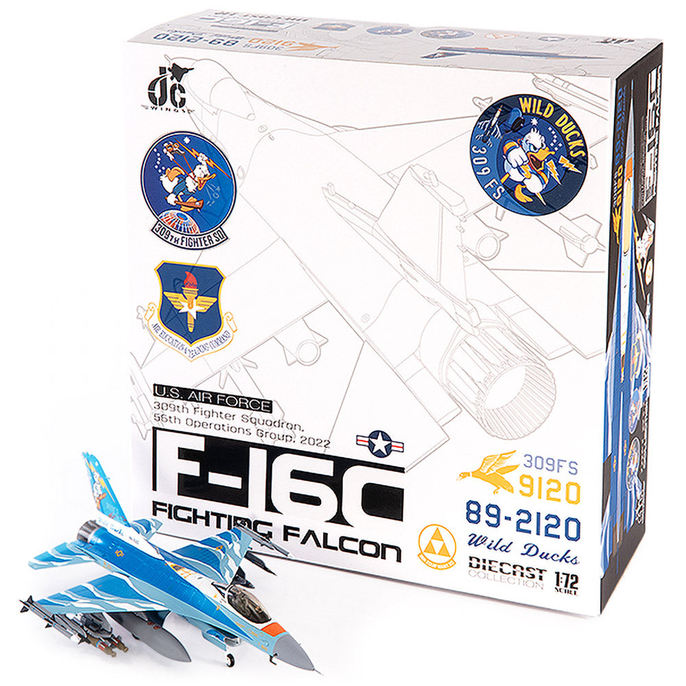 PRE-ORDER General Dynamics F-16C Fighting Falcon U.S. Air Force 309th Fighter Squadron Diecast 1:72 Scale Model - JC Wings JCW-72-F16-020