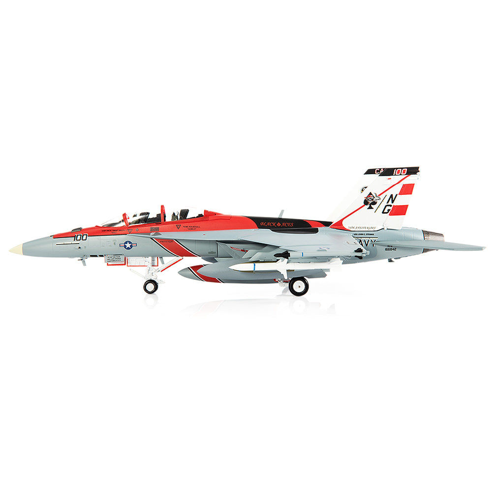 PRE-ORDER Boeing F/A-18F Super Hornet U.S. NAVY VFA-41 Black Aces 70th Anniversary Diecast 1:72 Scale Model - JC Wings JCW-72-F18-015