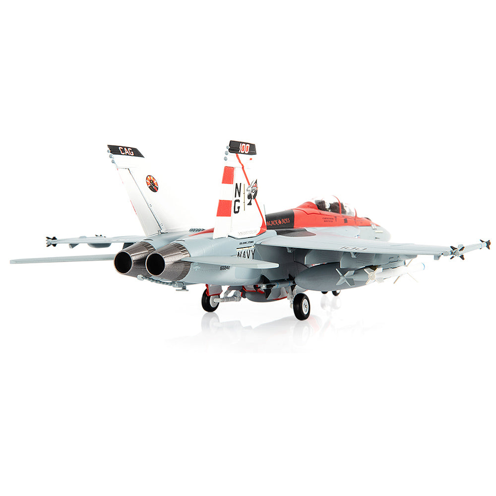 PRE-ORDER Boeing F/A-18F Super Hornet U.S. NAVY VFA-41 Black Aces 70th Anniversary Diecast 1:72 Scale Model - JC Wings JCW-72-F18-015