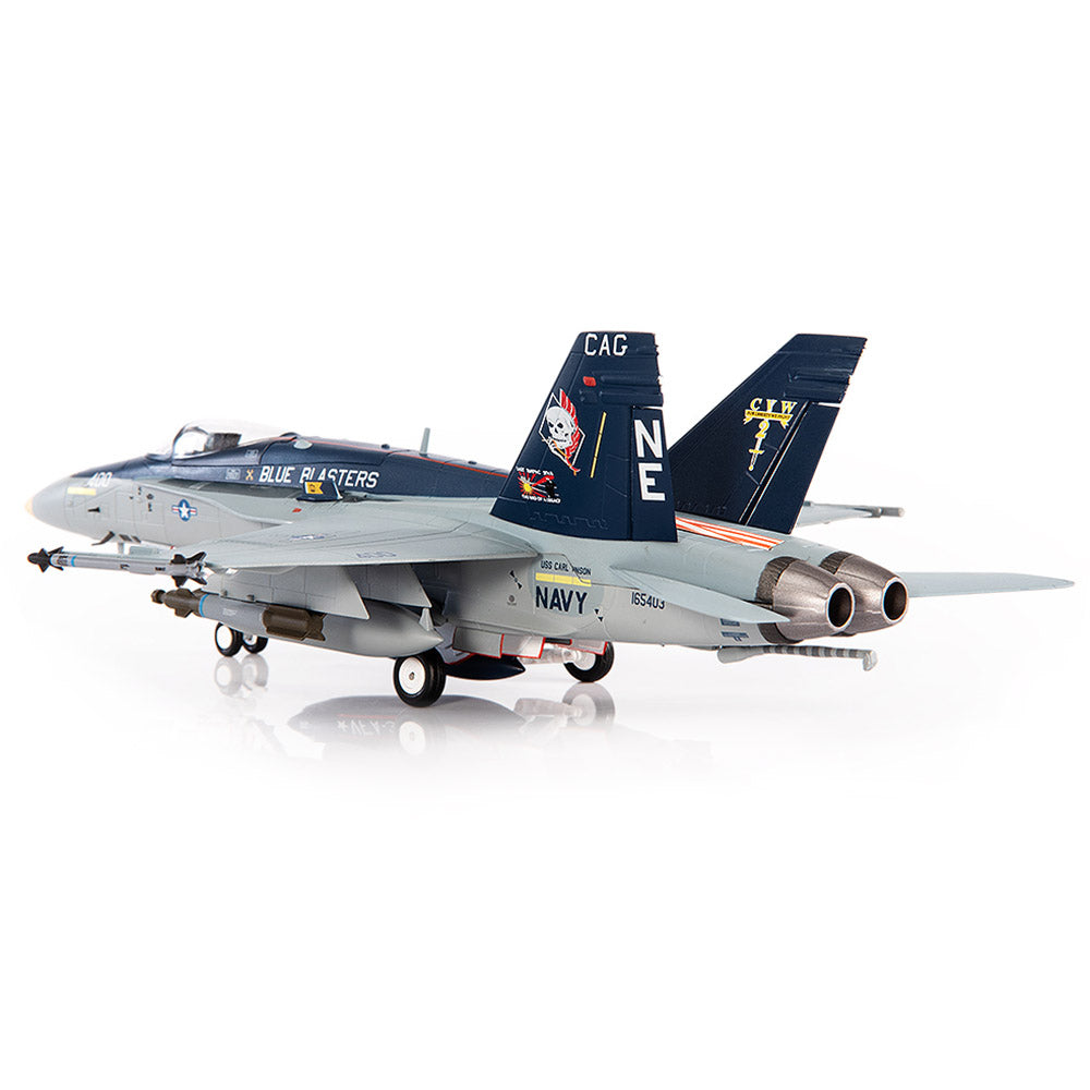 PRE-ORDER McDonnell Douglas F/A-18C Hornet U.S. NAVY VFA-34 Blue Blasters The Last Cruise Diecast 1:72 Scale Model - JC Wings JCW-72-F18-018