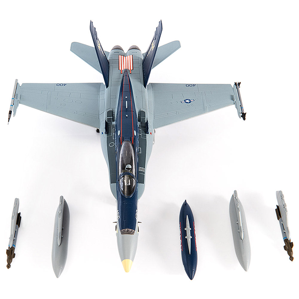 PRE-ORDER McDonnell Douglas F/A-18C Hornet U.S. NAVY VFA-34 Blue Blasters The Last Cruise Diecast 1:72 Scale Model - JC Wings JCW-72-F18-018