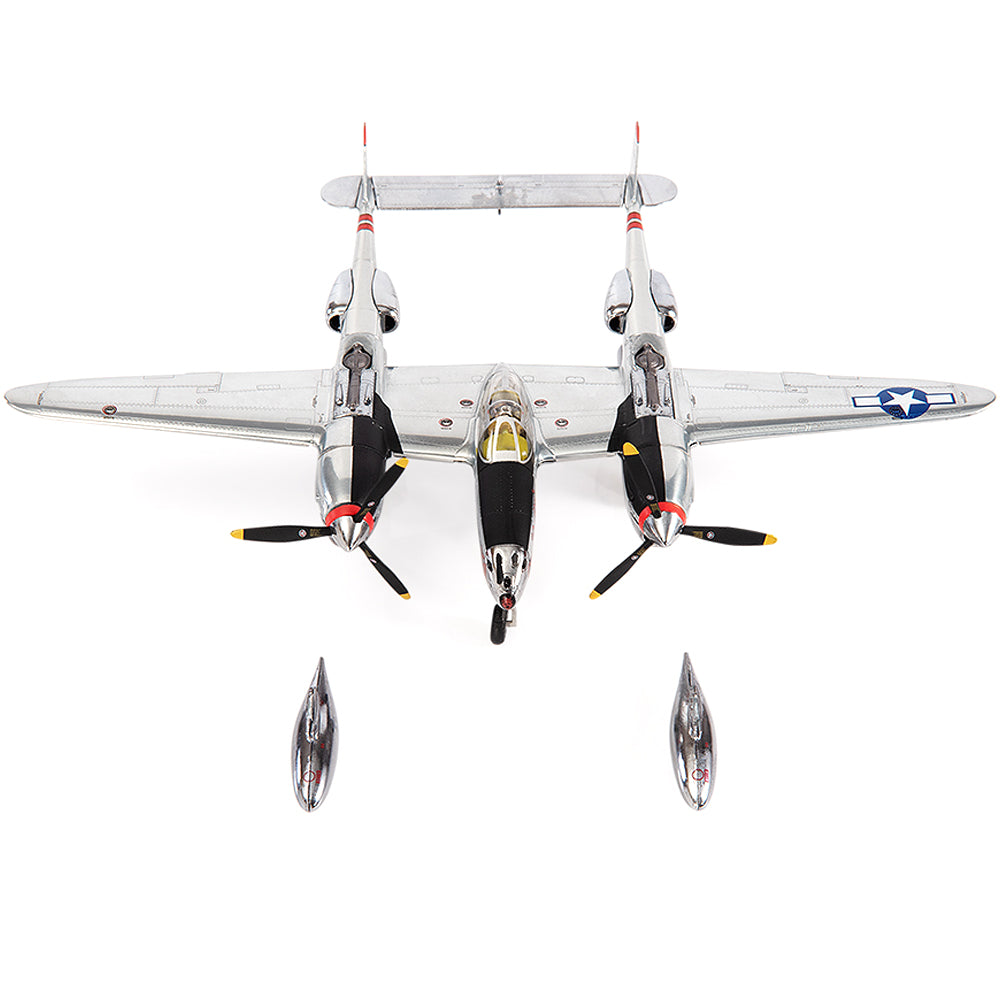 PRE-ORDER Lockheed P-38J Lighting Major Thomas McGuire U.S. Army Air Force 431st FS, 475th FG Diecast 1:72 Scale Model - JC Wings JCW-72-P38-002